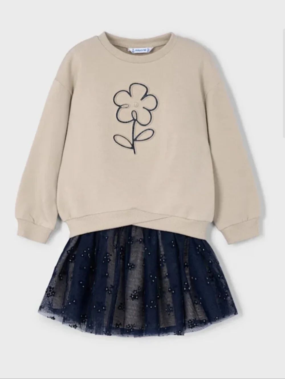 Mayoral Sweatshirt and Tulle Skirt Set